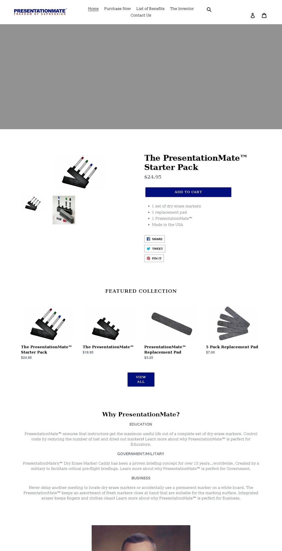 presentationmate.com shopify website screenshot