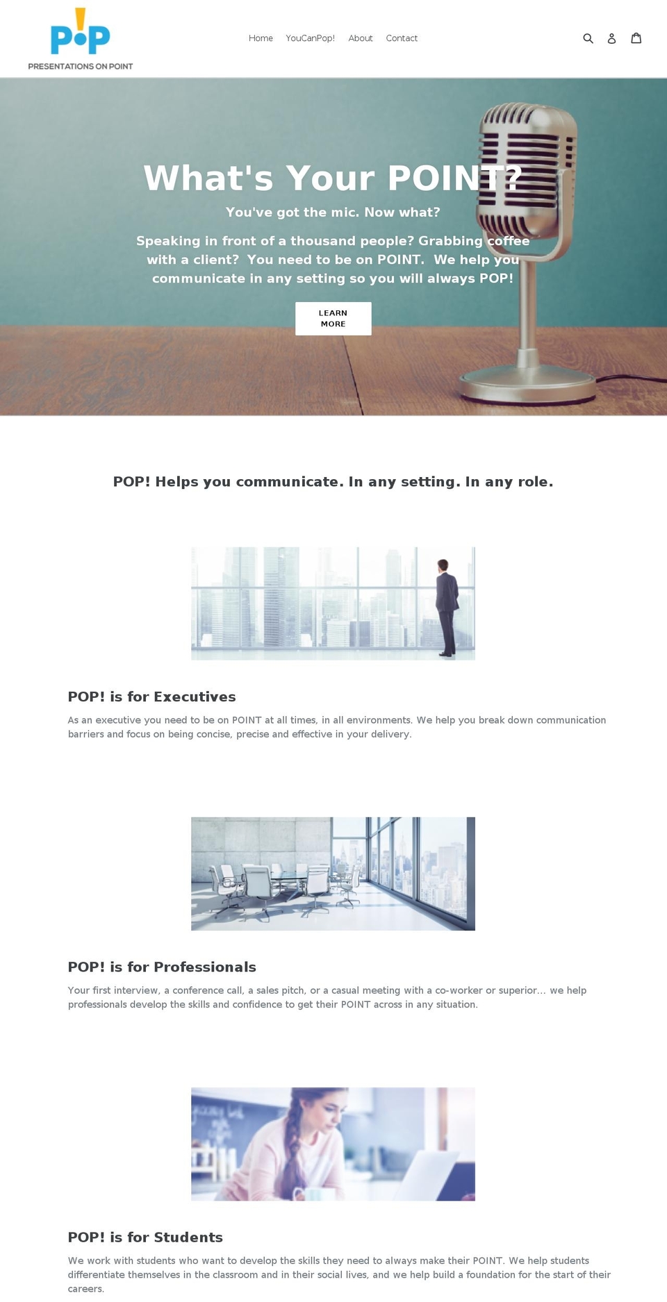 presentationsonpoint.com — Shopify storefront screenshot