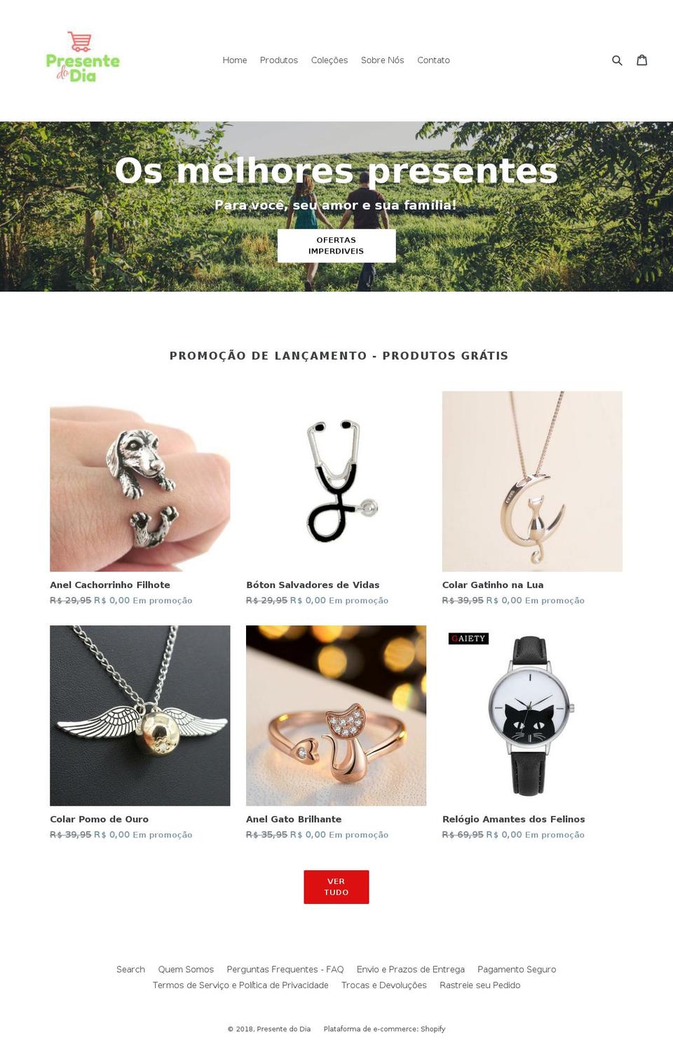 presentedodia.com shopify website screenshot