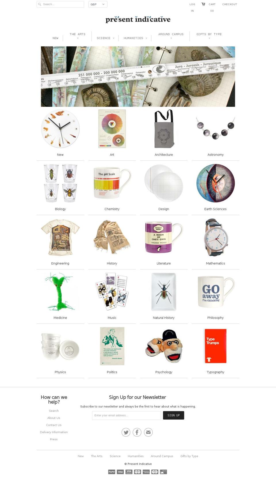 presentindicative.com shopify website screenshot