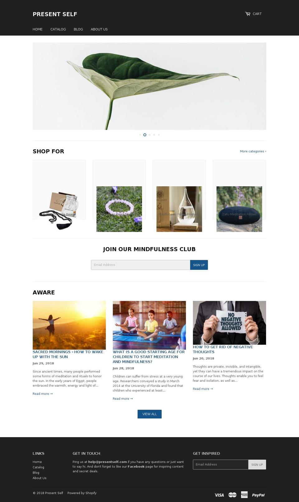 presentself.com — Shopify storefront screenshot