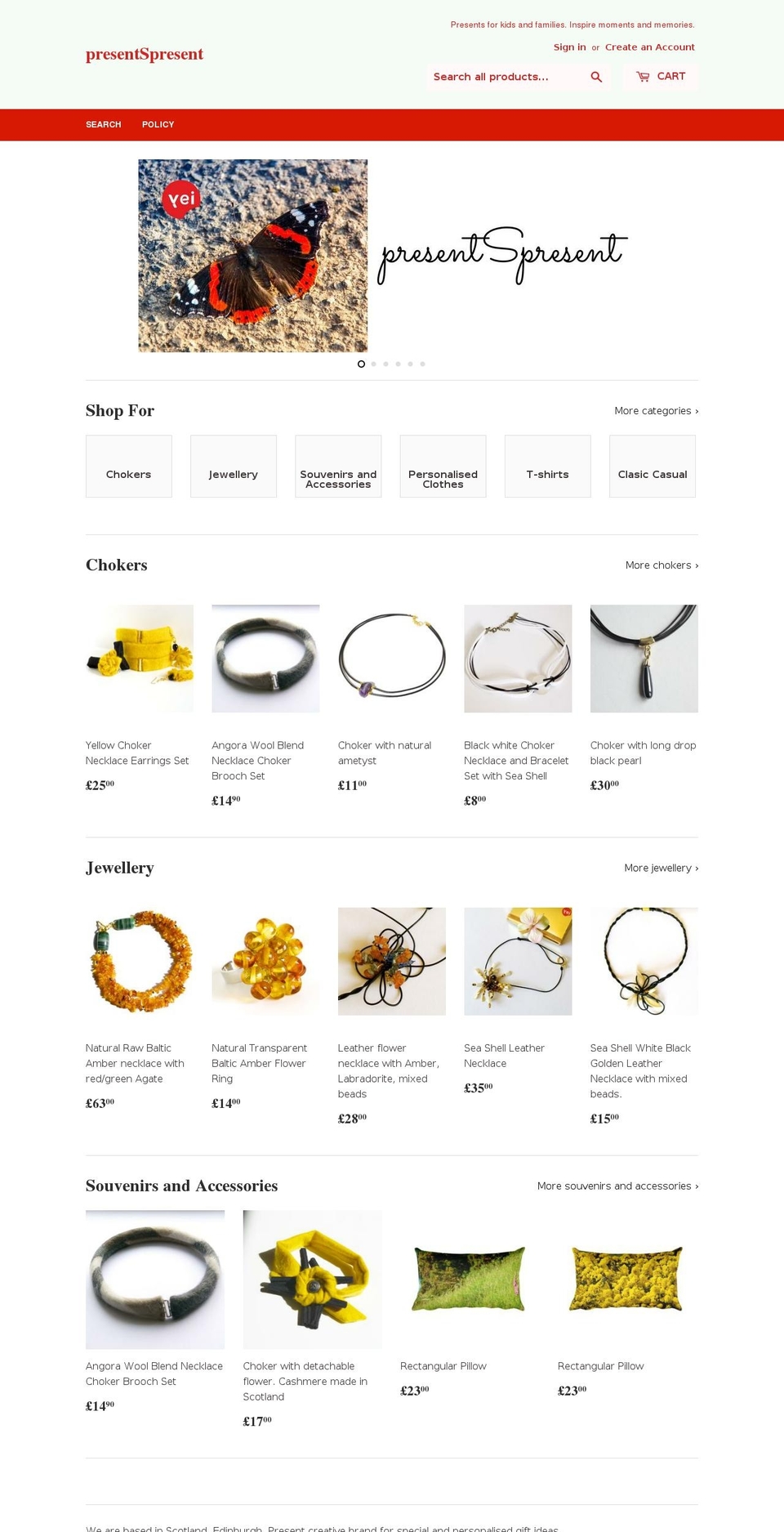 presentspresent.com — Shopify storefront screenshot