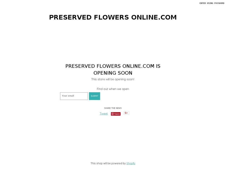preservedflowersonline.com — Shopify storefront screenshot