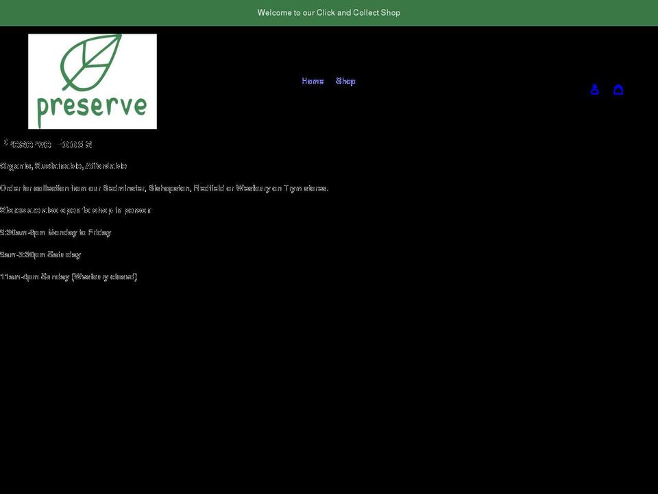 preservefoods.co.uk shopify website screenshot