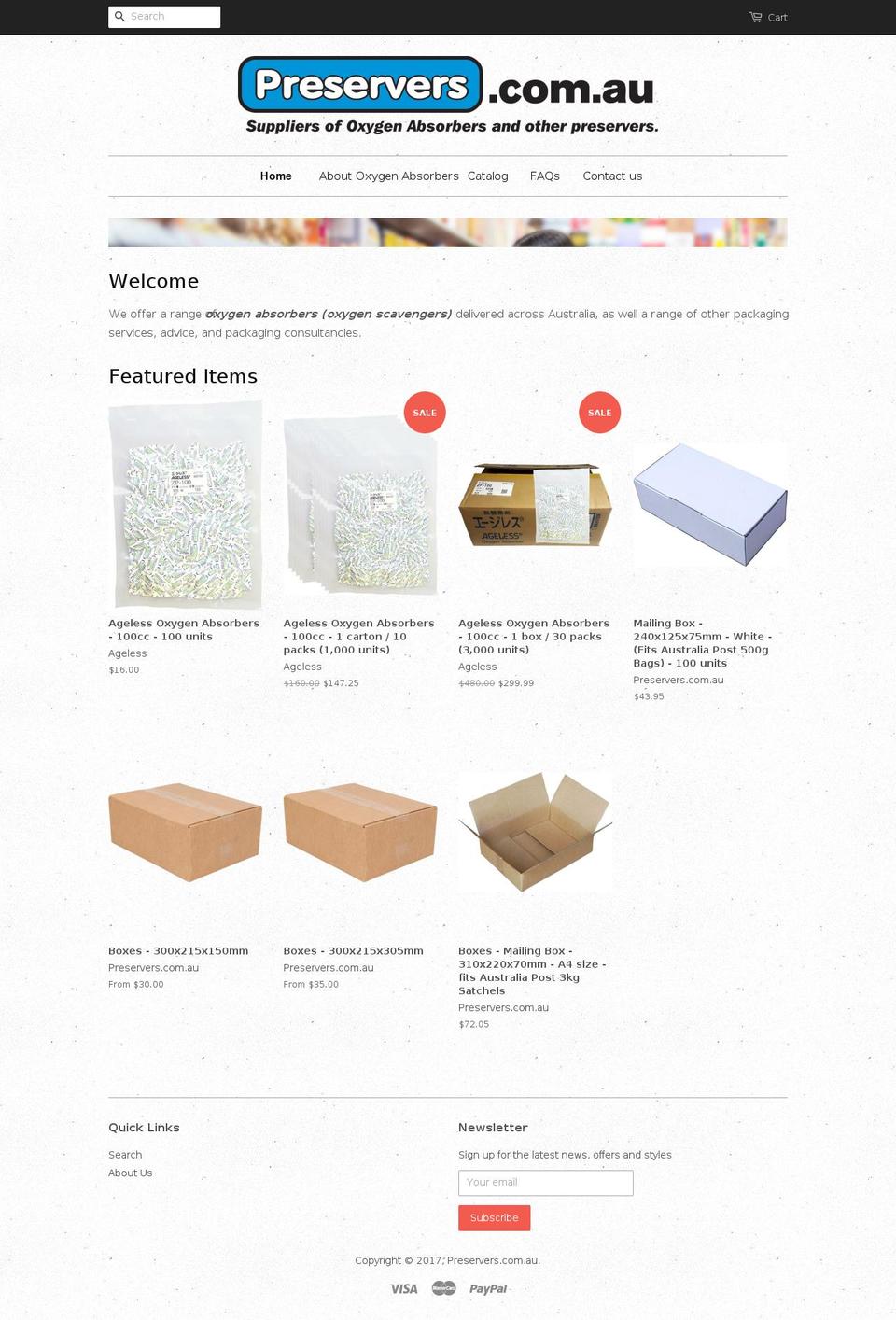 preservers.com.au shopify website screenshot