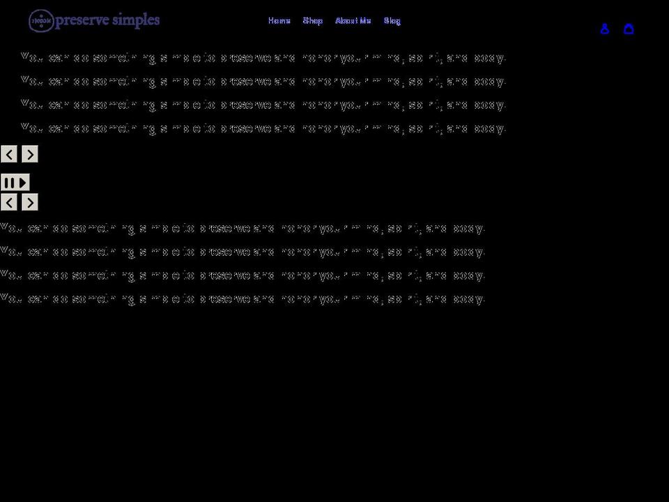 preservesimples.com shopify website screenshot