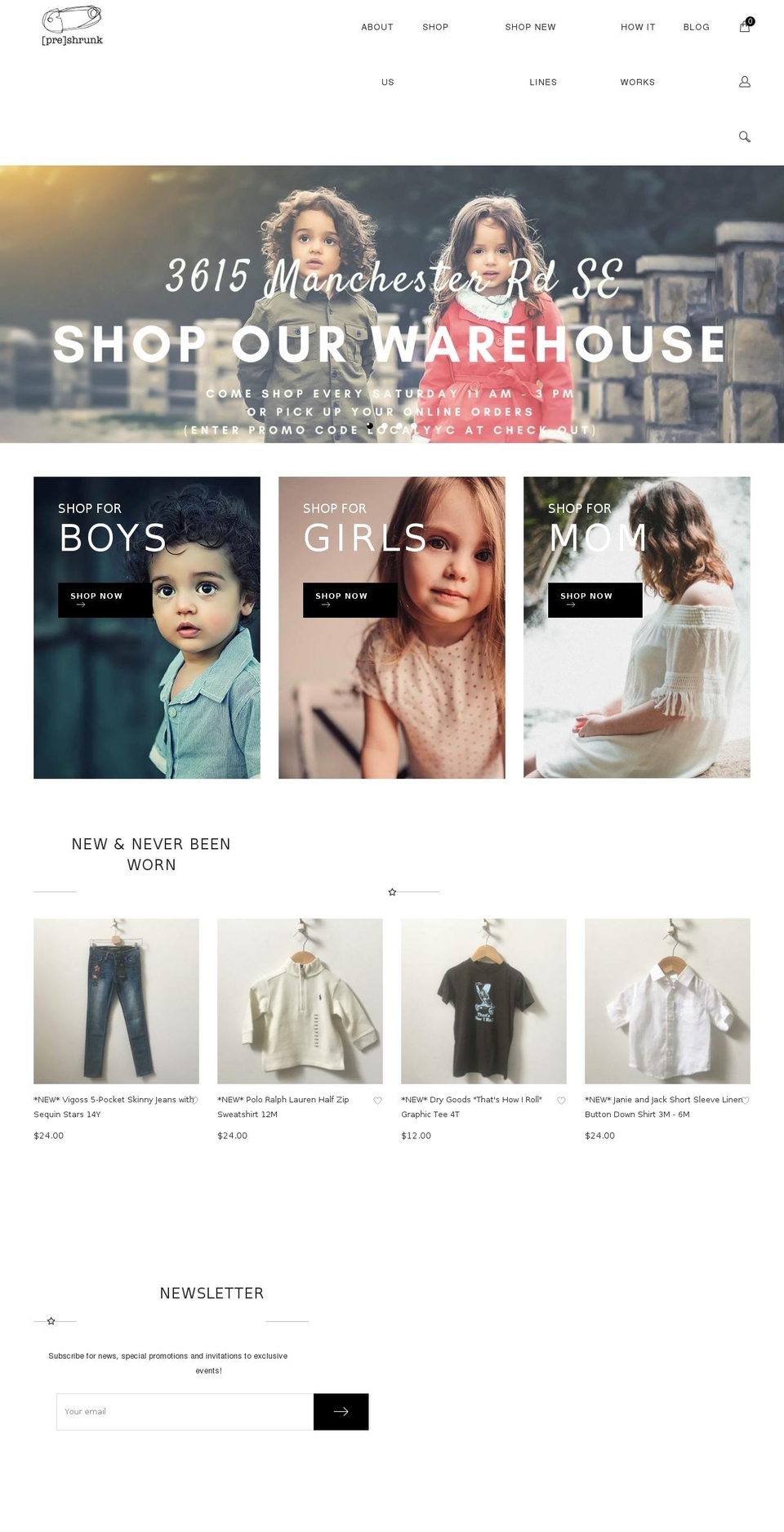 jms-minimal-home1 Shopify theme site example preshrunk.ca