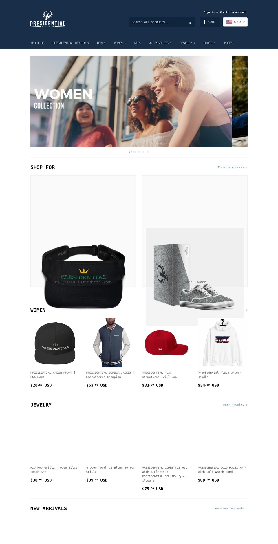 presidentialbargain.com — Shopify storefront screenshot