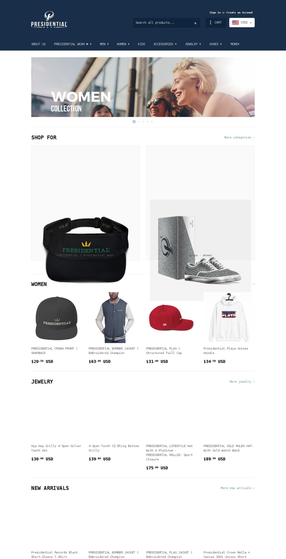 presidentialeffect.com — Shopify storefront screenshot
