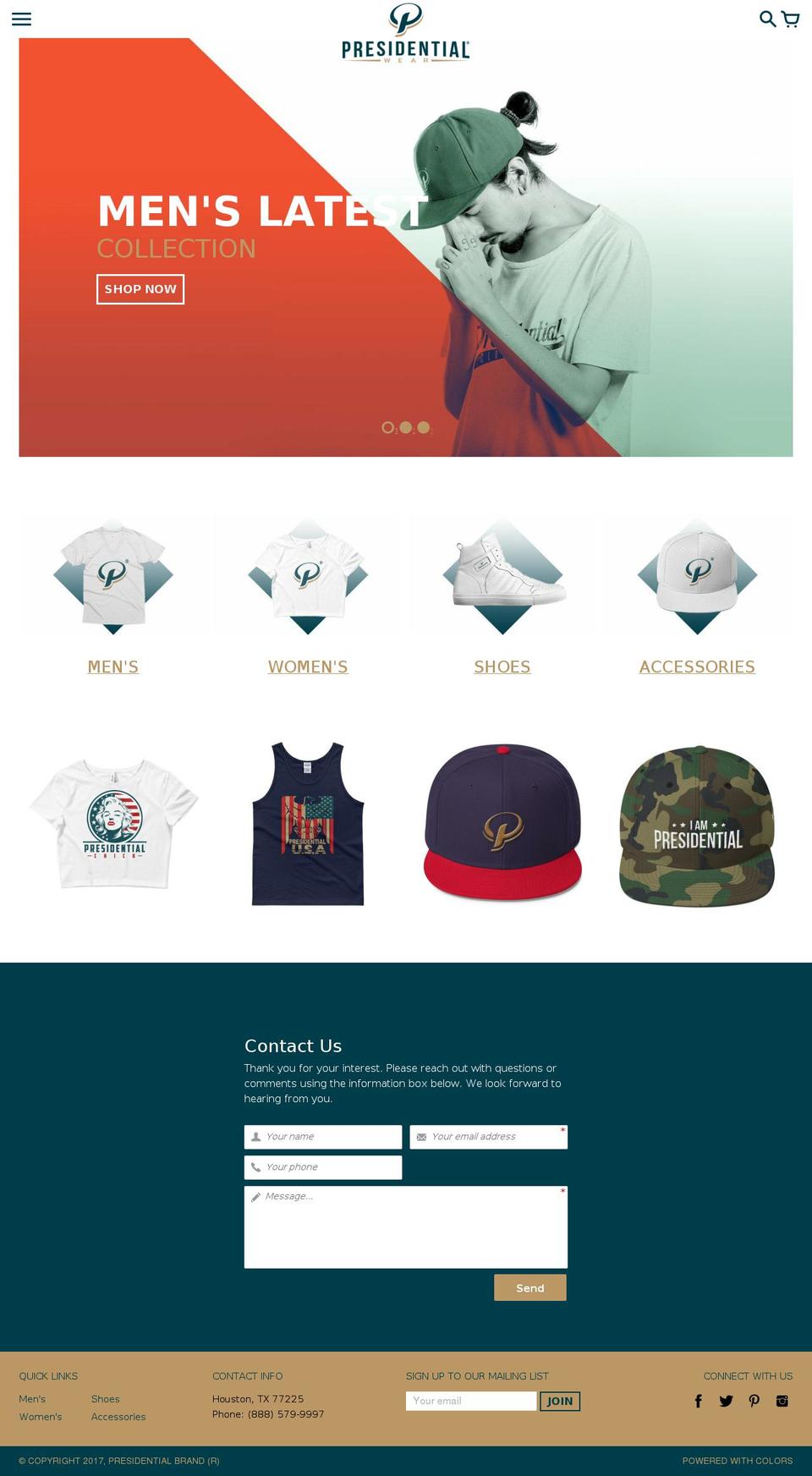presidentialelites.com shopify website screenshot