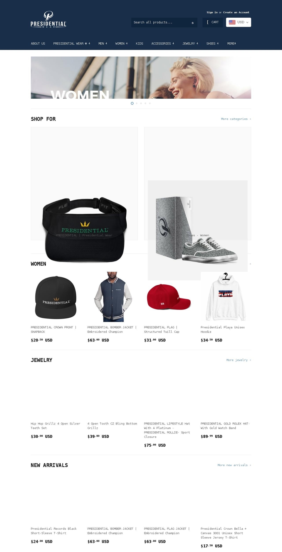 presidentialmentor.com — Shopify storefront screenshot
