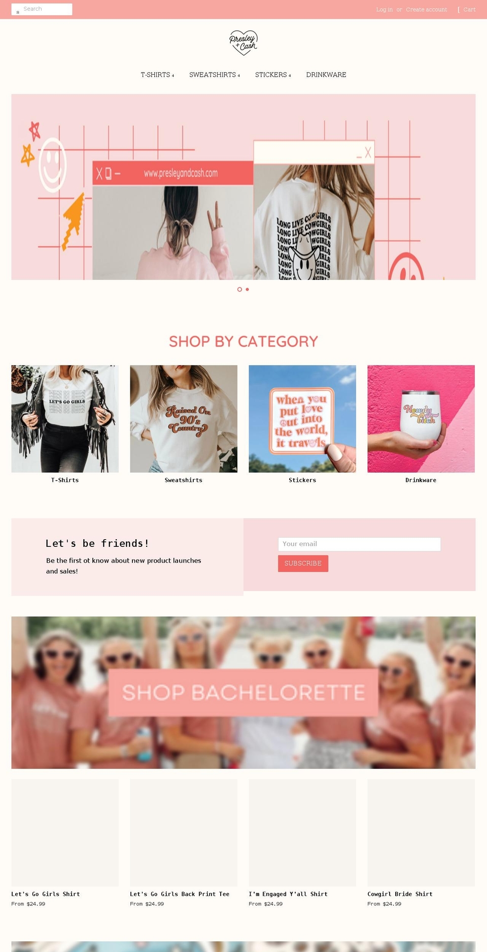 presleyandcash.com shopify website screenshot