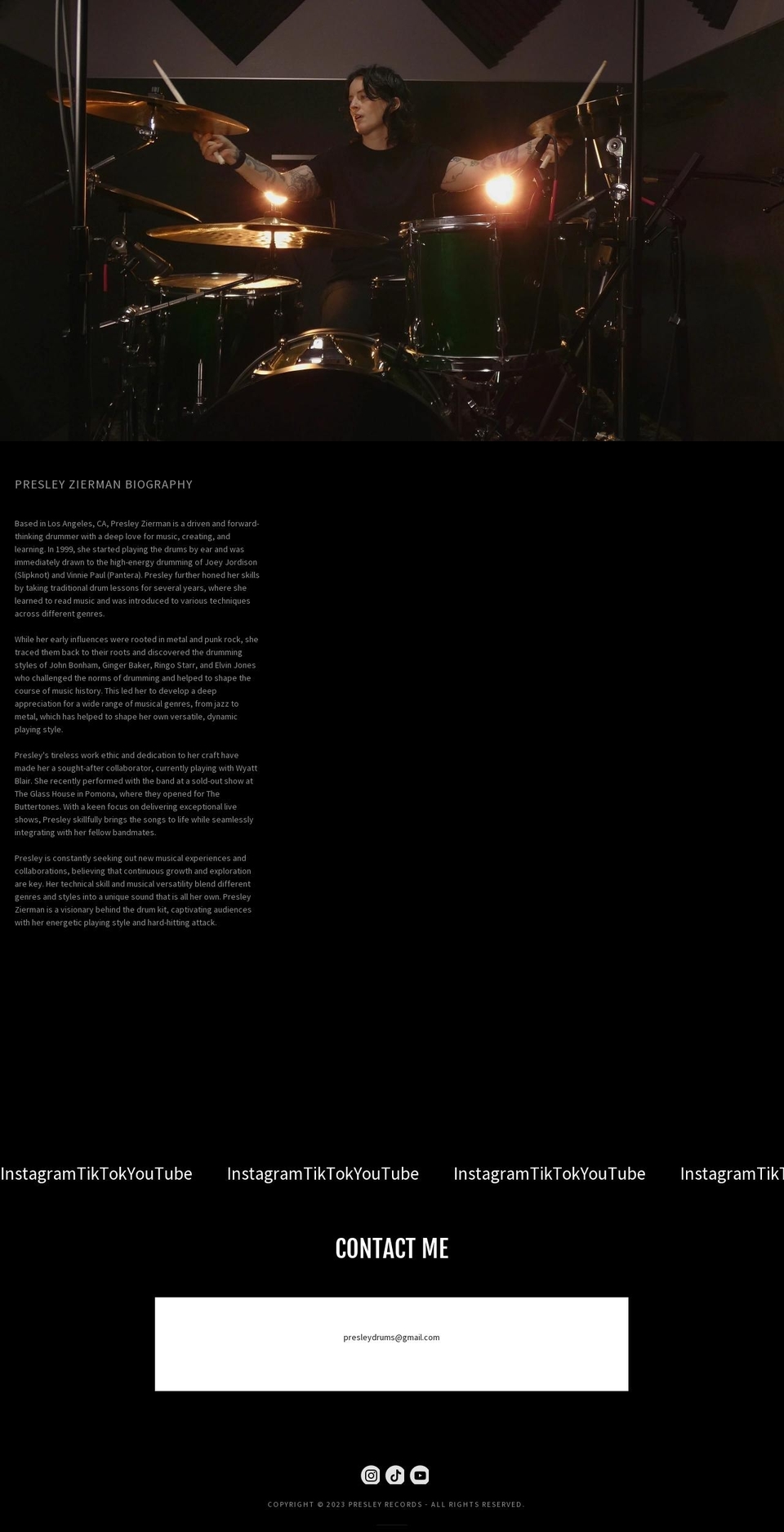 presleyrecords.com — Shopify storefront screenshot