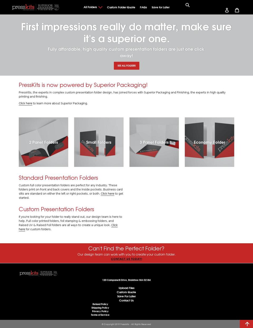 press-kits.com shopify website screenshot