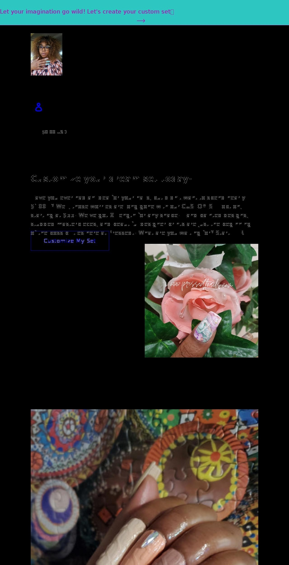 pressedtnails.com shopify website screenshot