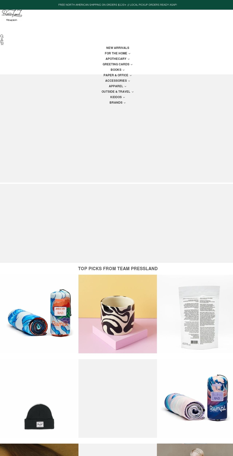 presslandgeneral.ca shopify website screenshot