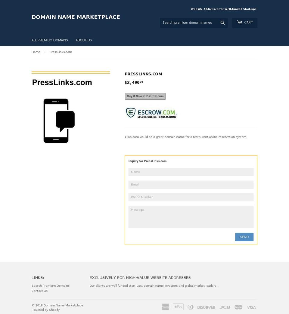 presslynx.com — Shopify storefront screenshot