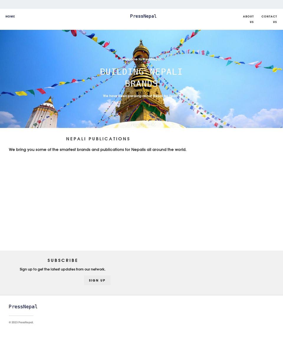 pressnepal.com shopify website screenshot