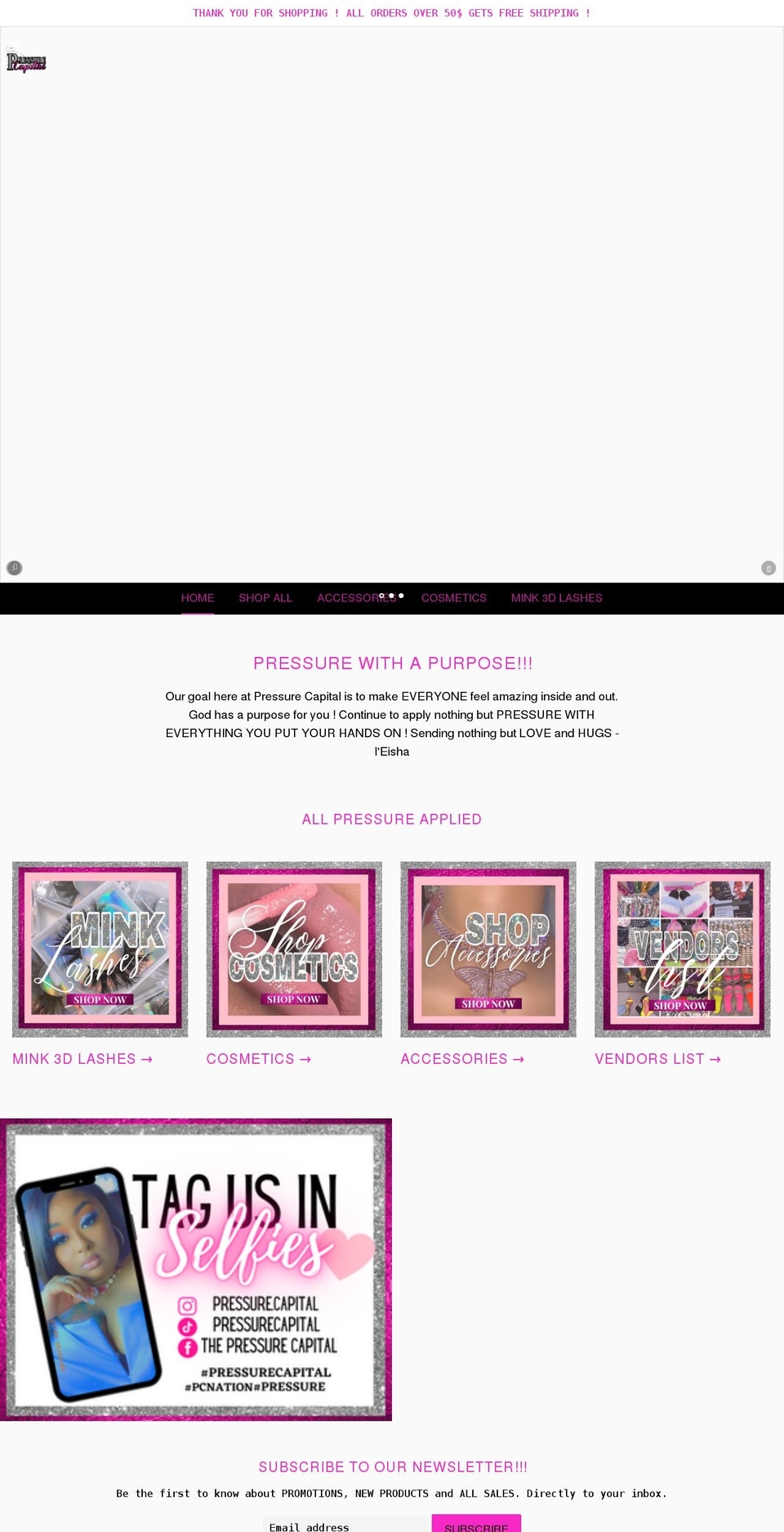 pressurecapital.com shopify website screenshot