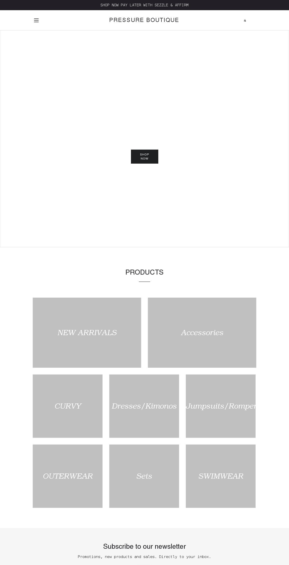 pressuredfw.com shopify website screenshot