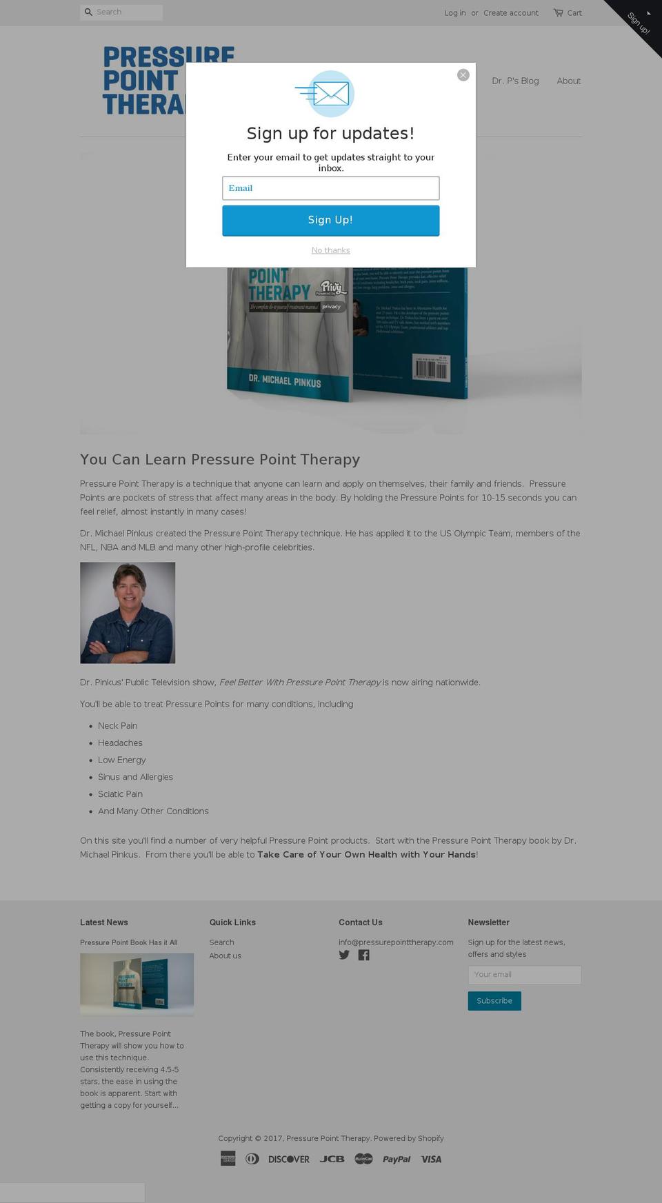 pressurepointtherapy.com shopify website screenshot