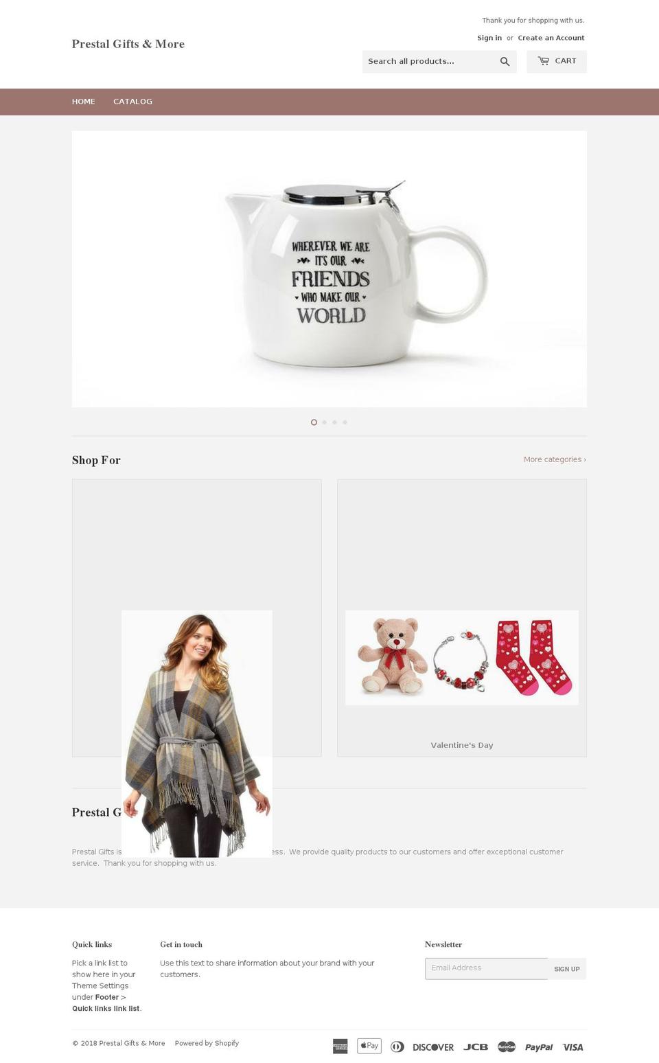 prestalsolutions.com — Shopify storefront screenshot