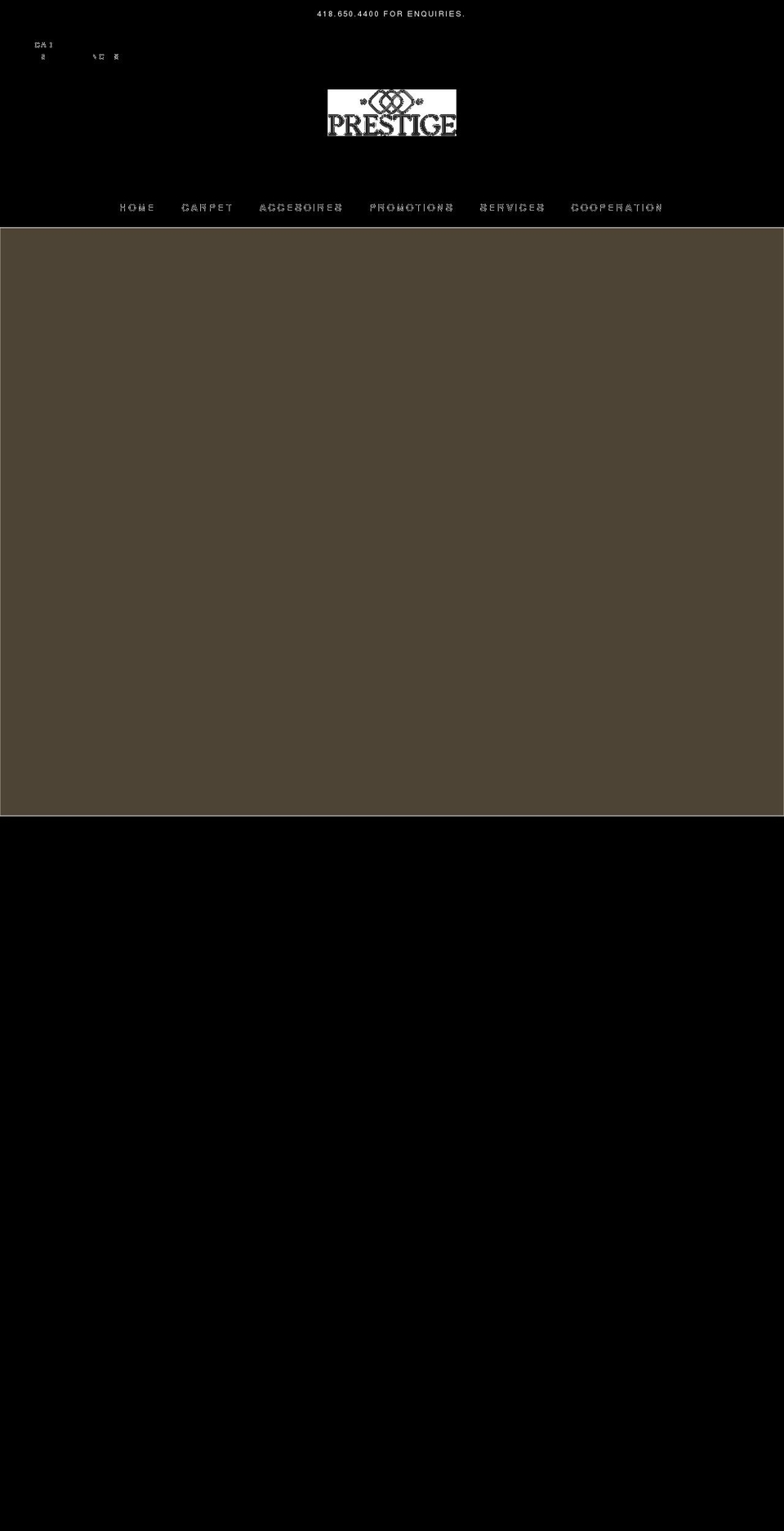 prestigecarpet.ca shopify website screenshot