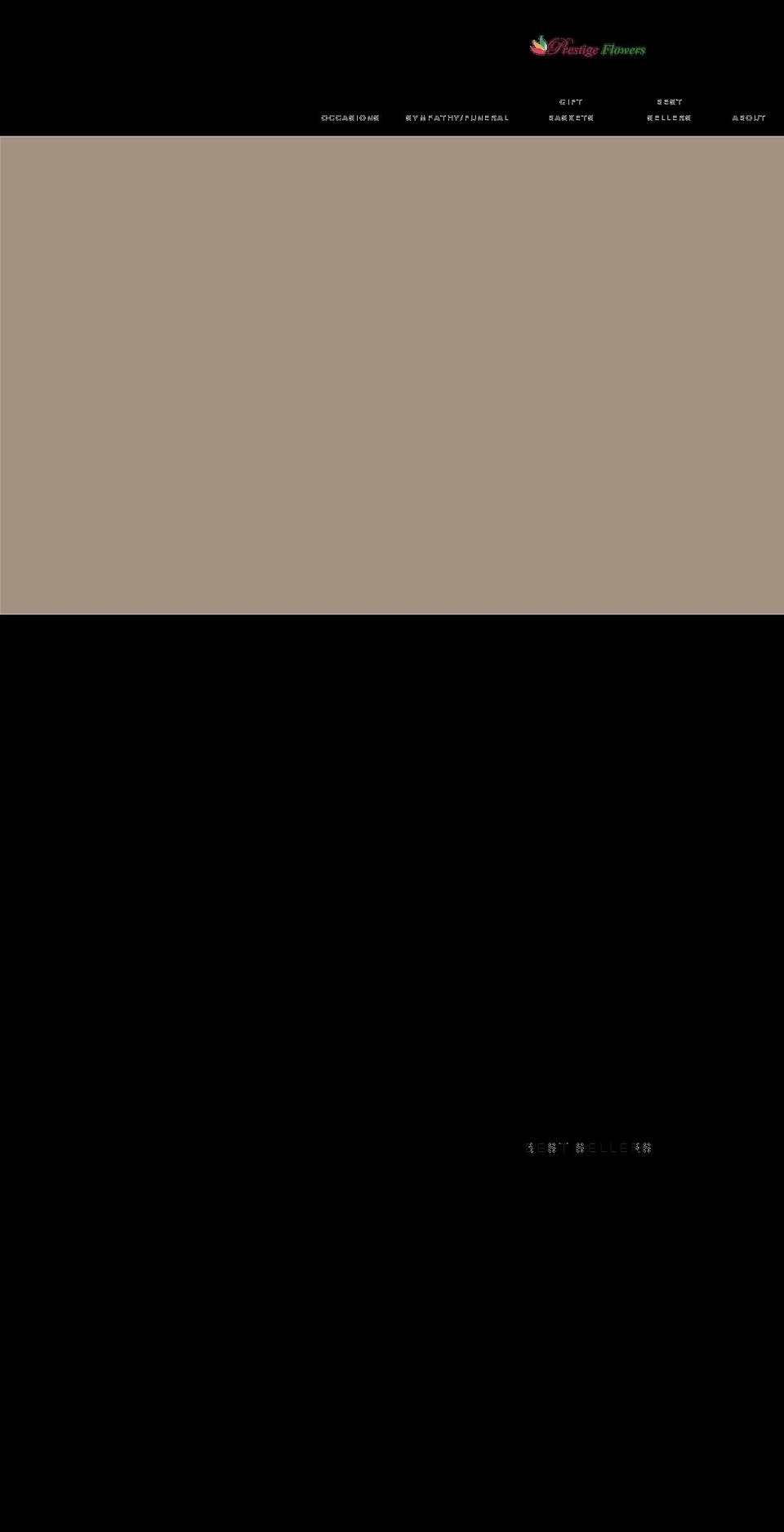 prestigeflowers.com shopify website screenshot