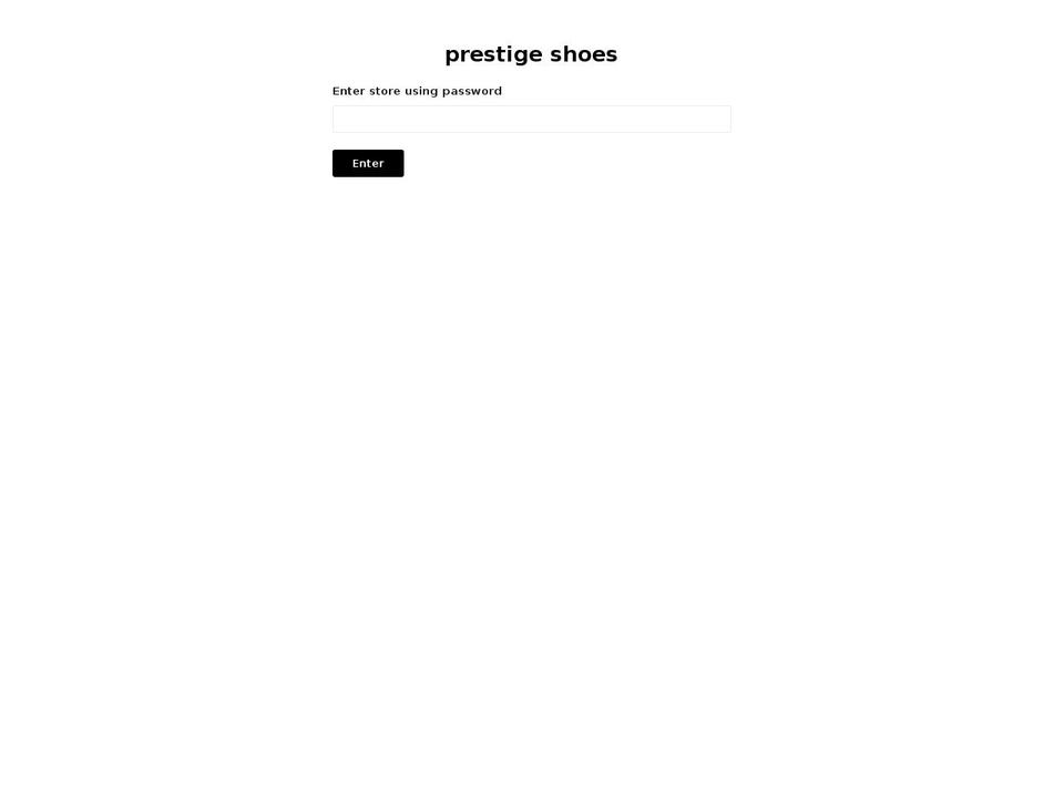 prestigeshoes.com shopify website screenshot