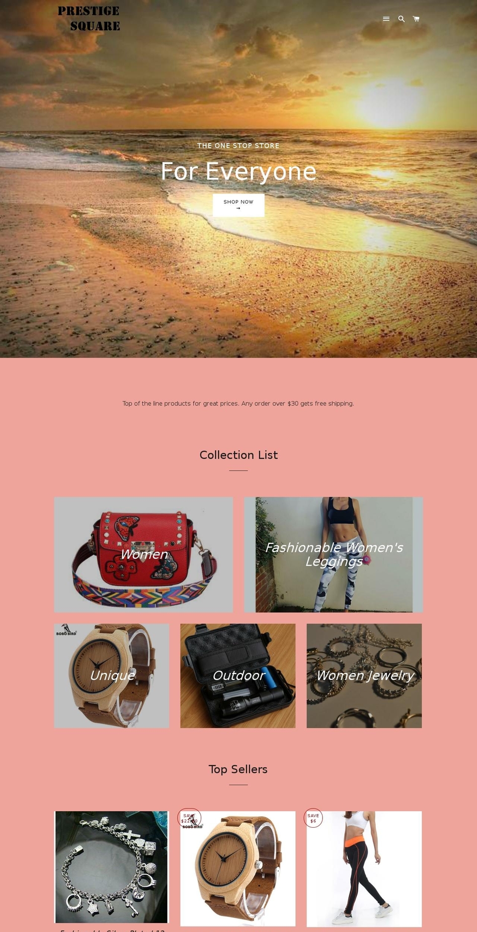 prestigesquare.com shopify website screenshot