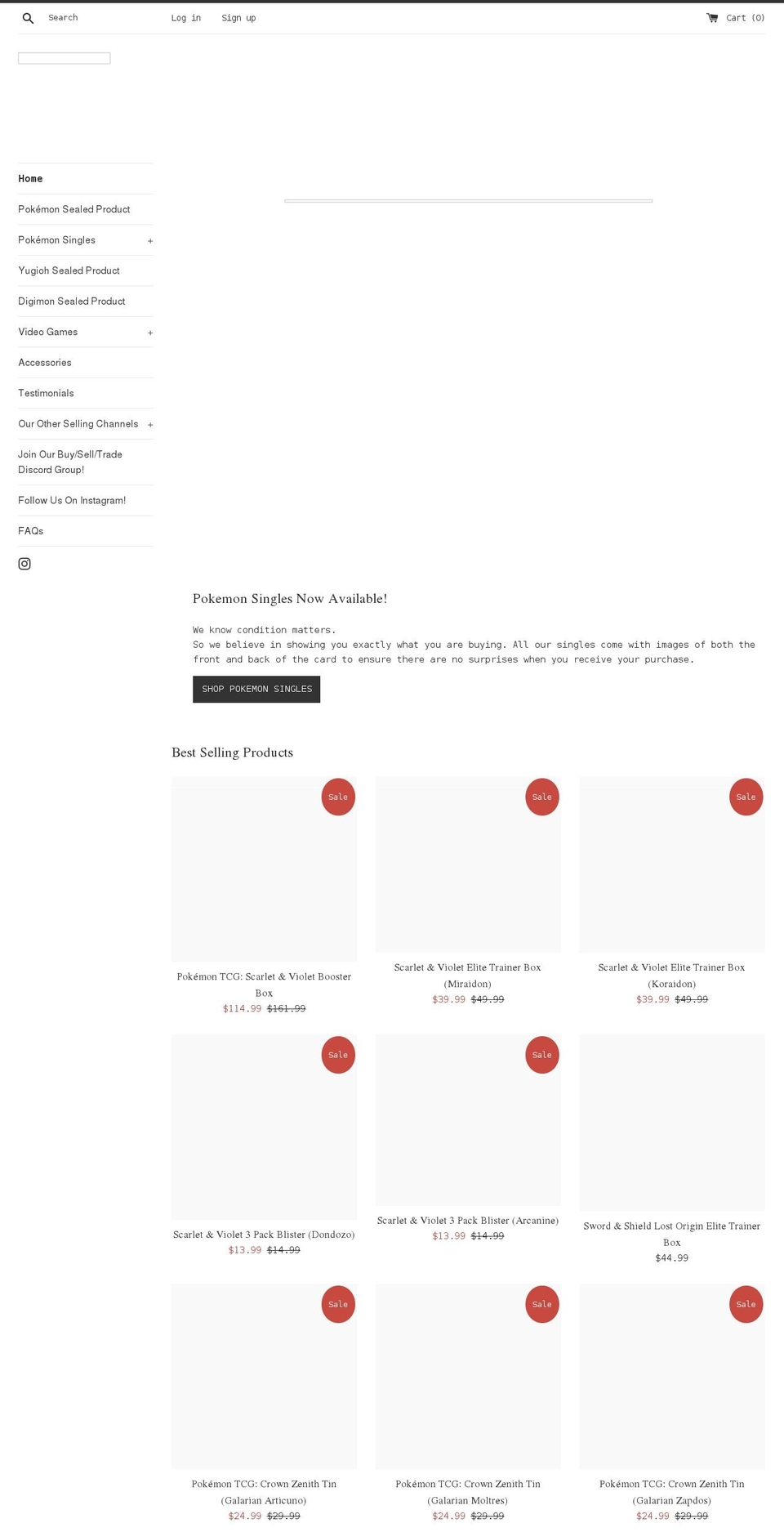prestigiousgames.com shopify website screenshot