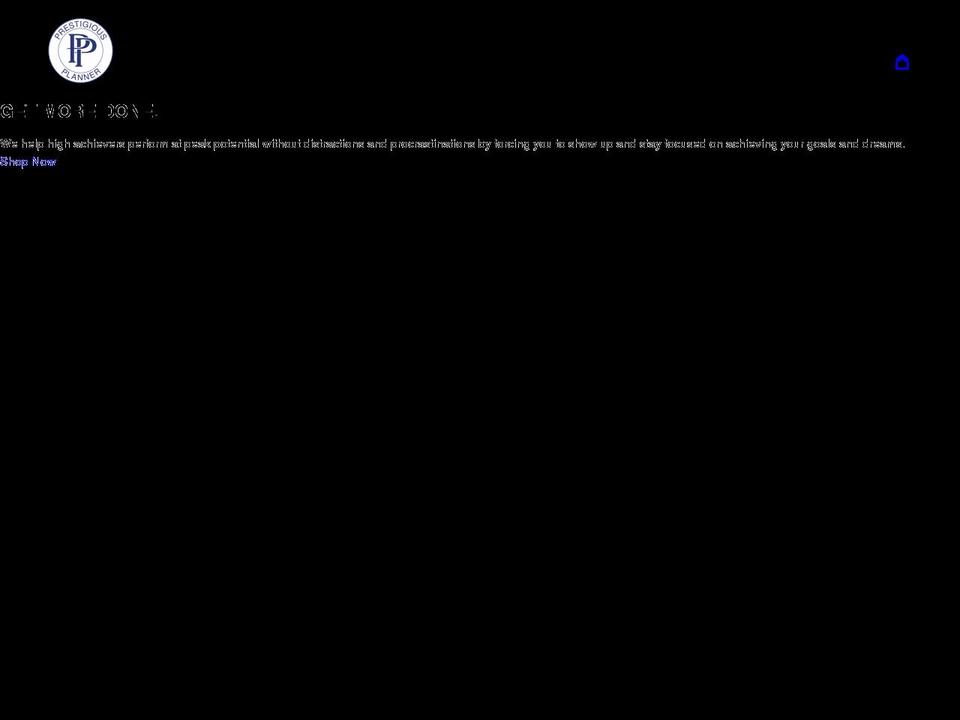 prestigiousplanner.com shopify website screenshot