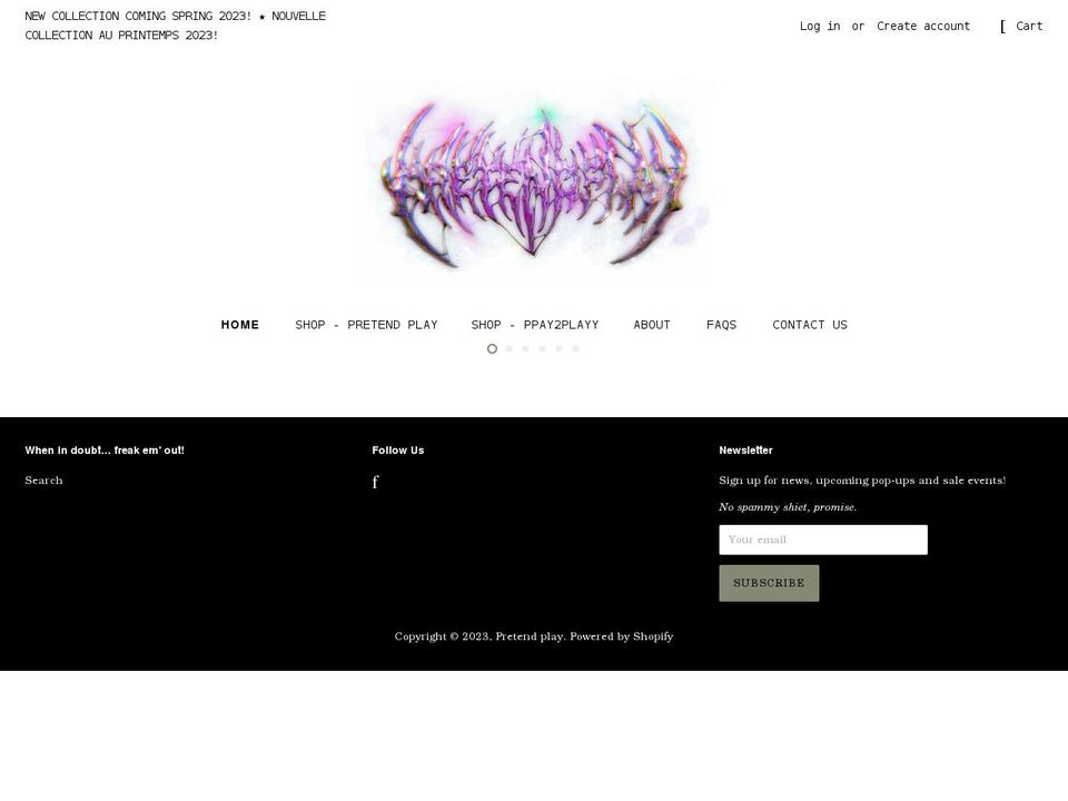 pretendplay.ca shopify website screenshot