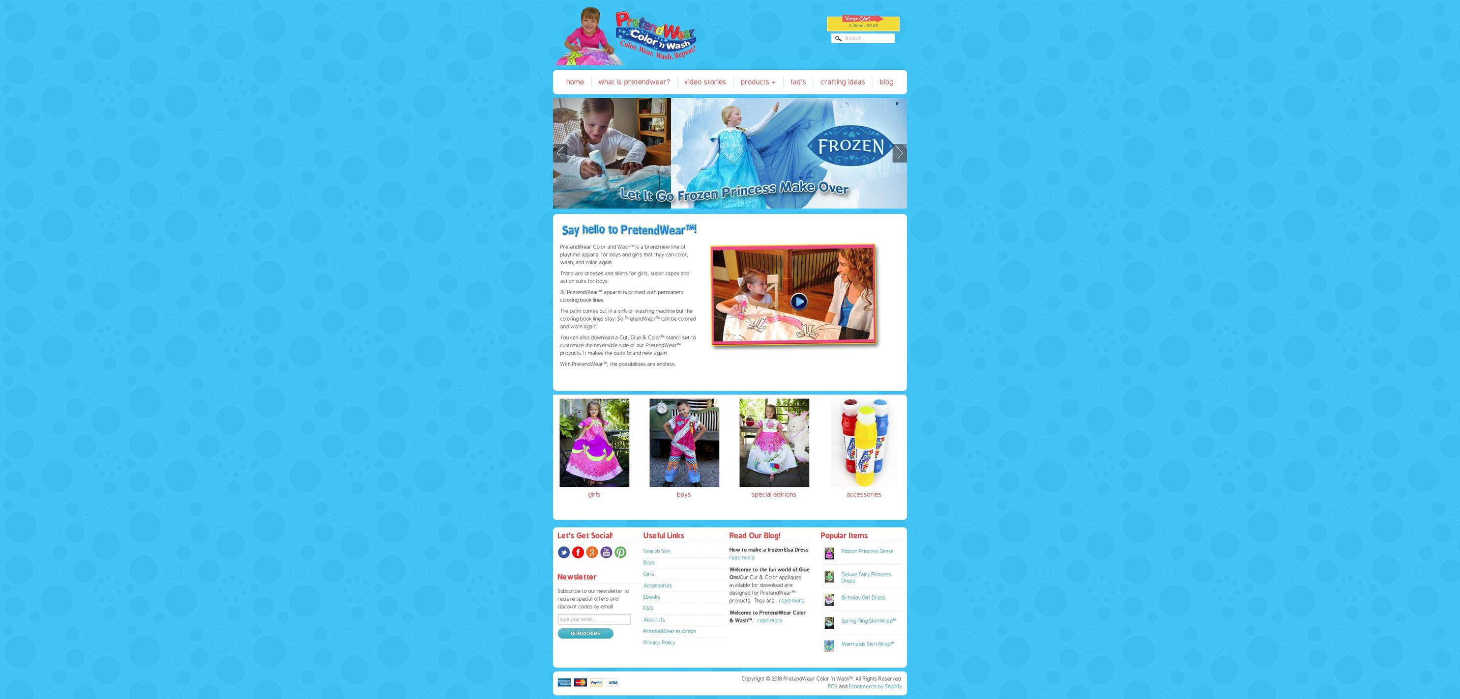 pretendwear.com — Shopify storefront screenshot
