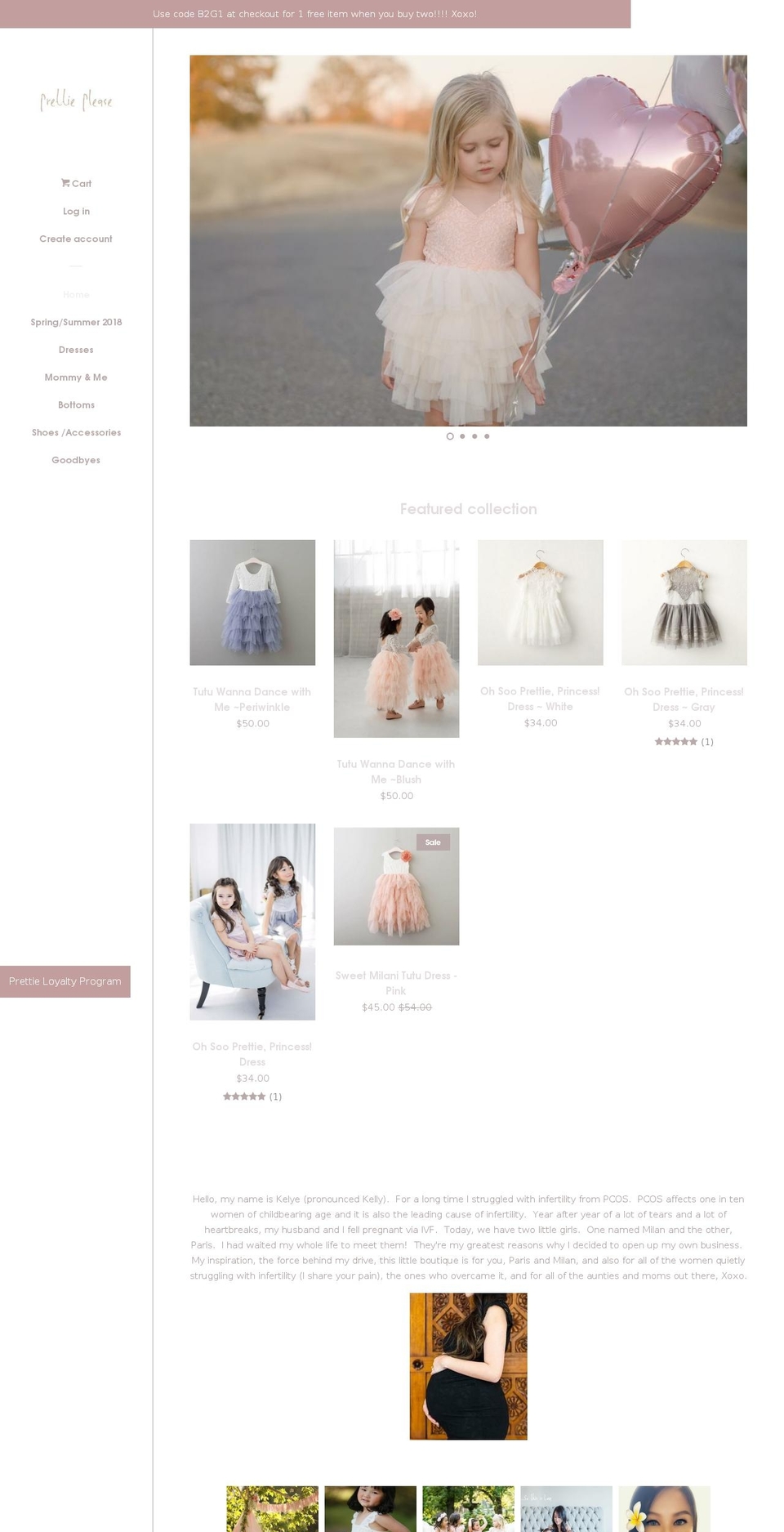 prettieplease.com — Shopify storefront screenshot