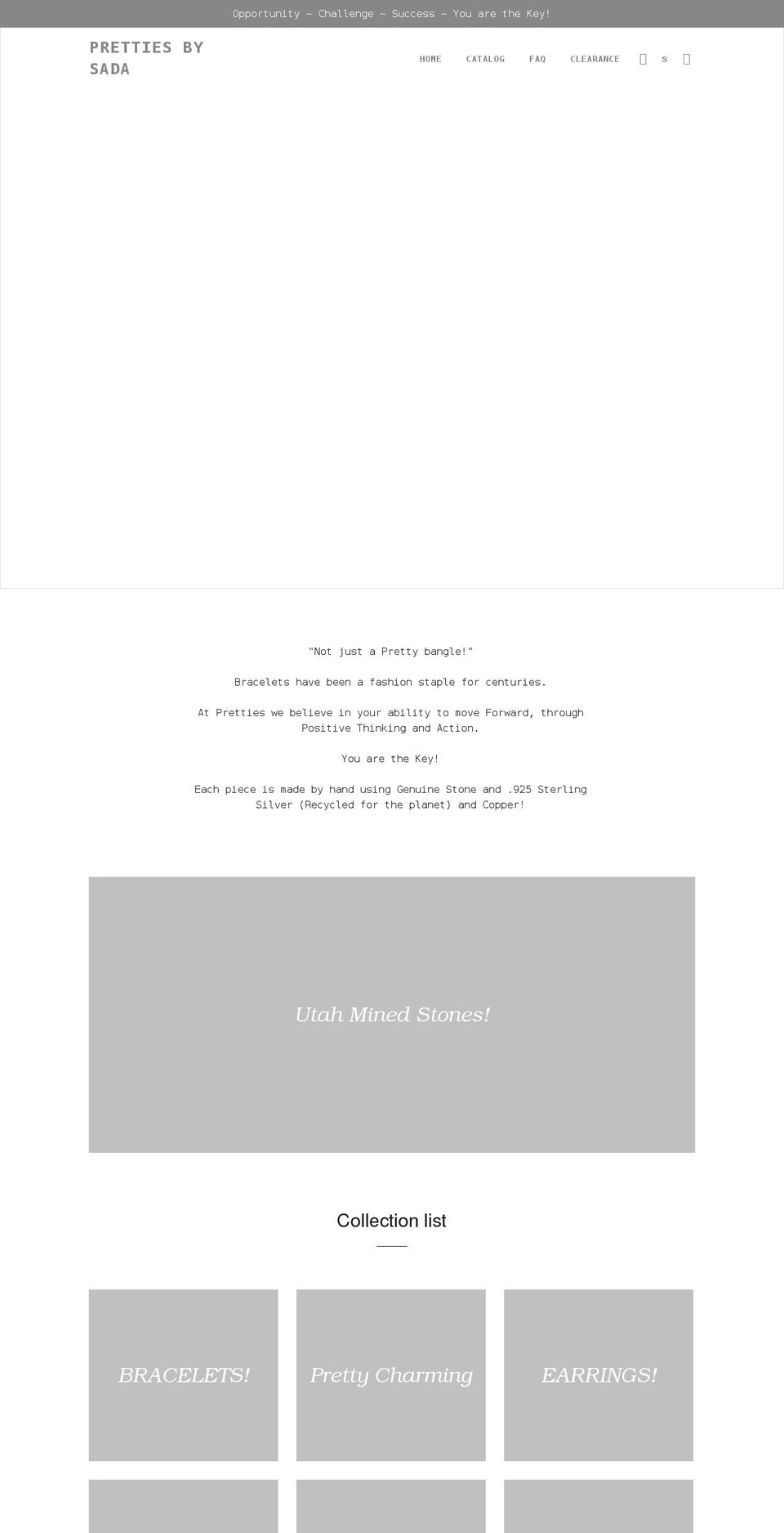 prettiesbysada.com shopify website screenshot
