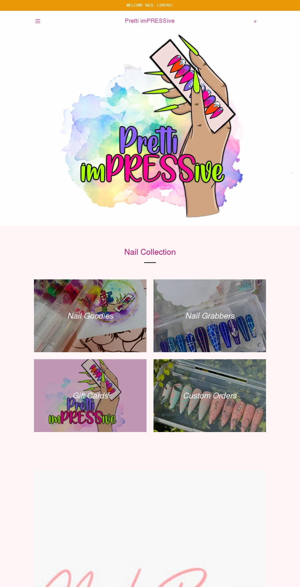 prettiimpressive.com shopify website screenshot