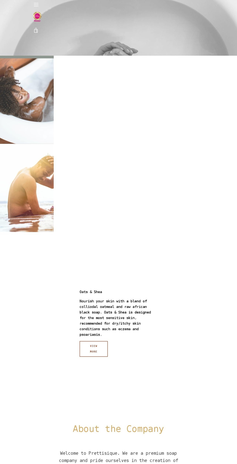 prettisique.com shopify website screenshot