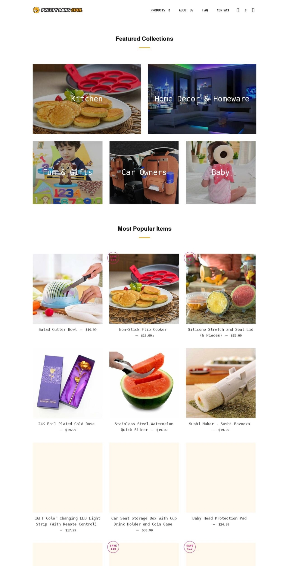 pretty-dang-cool.com shopify website screenshot
