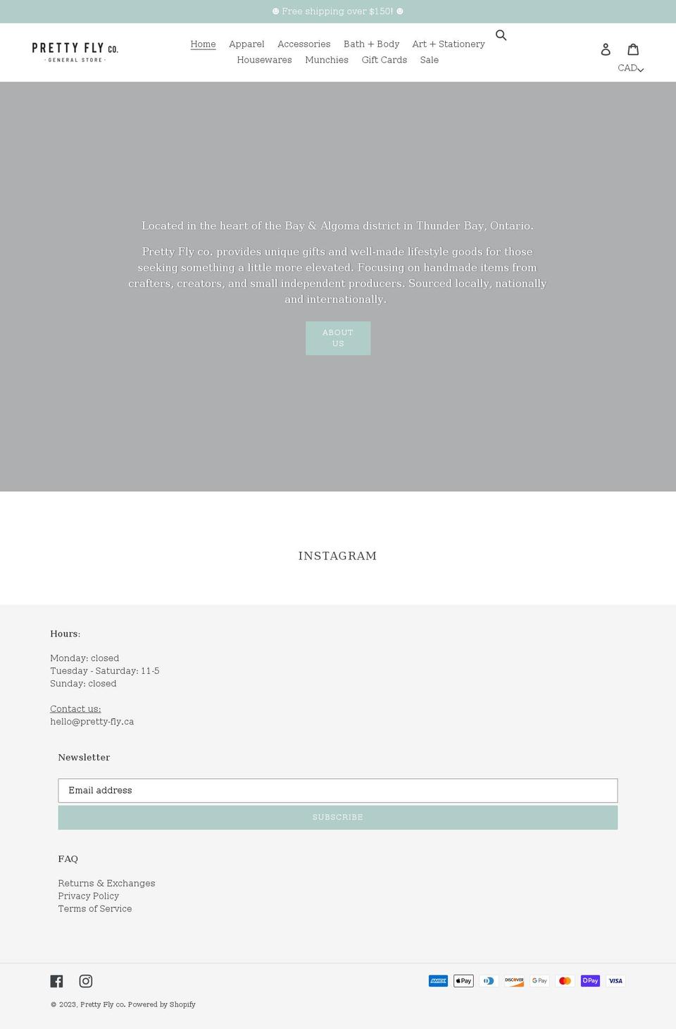 pretty-fly.ca shopify website screenshot
