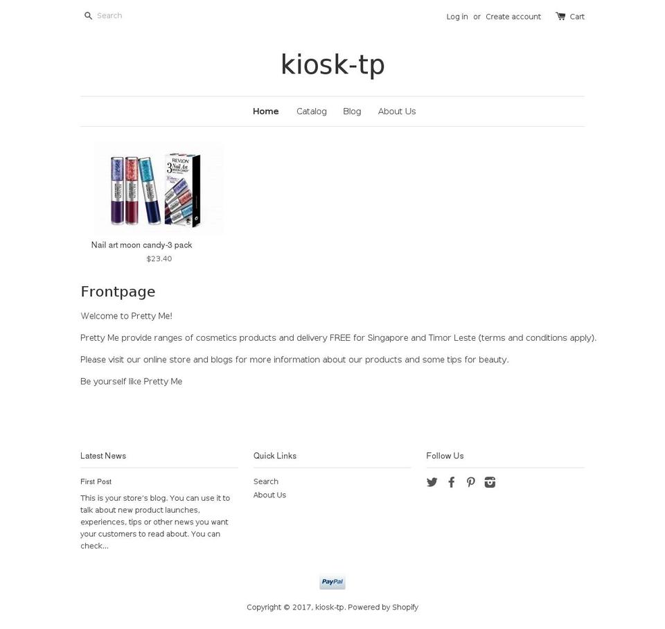 pretty-me.net shopify website screenshot