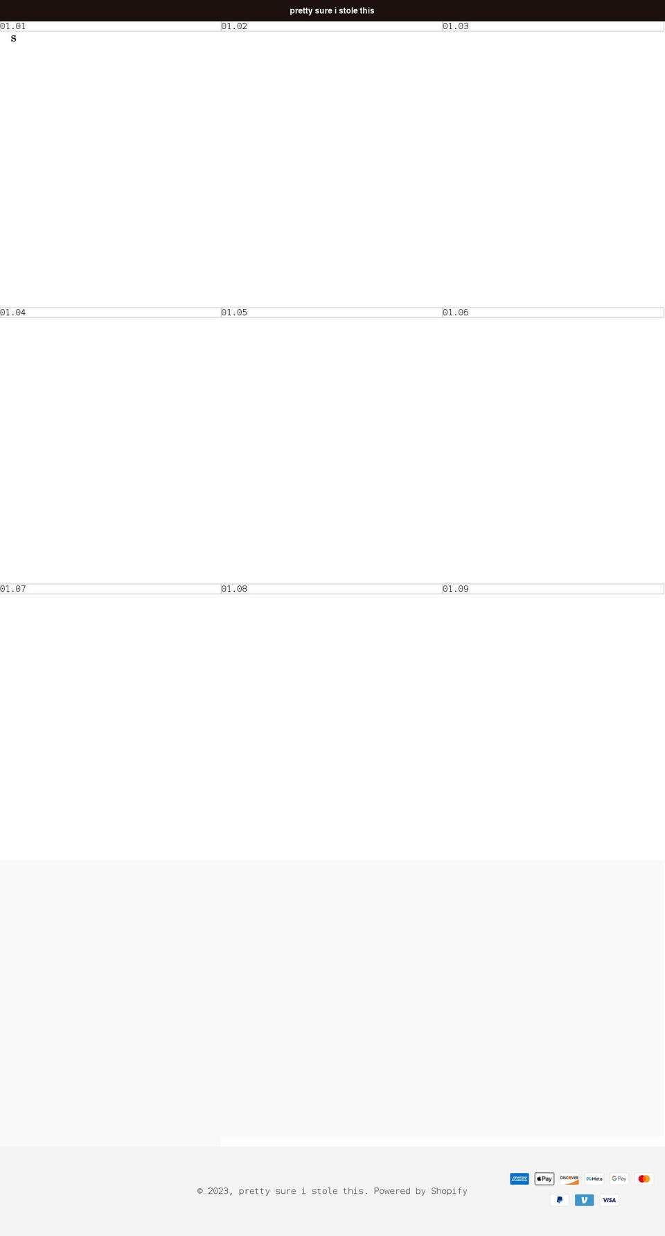 pretty-sure-i-stole-this.myshopify.com shopify website screenshot