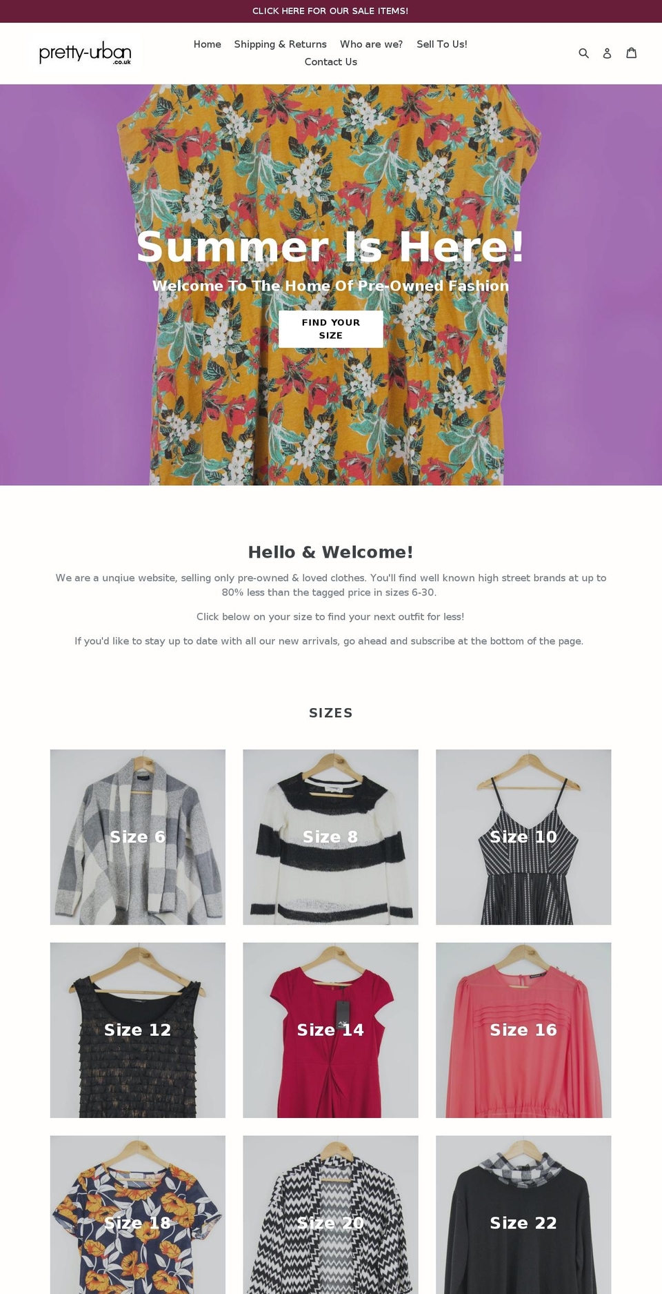 pretty-urban.co.uk shopify website screenshot