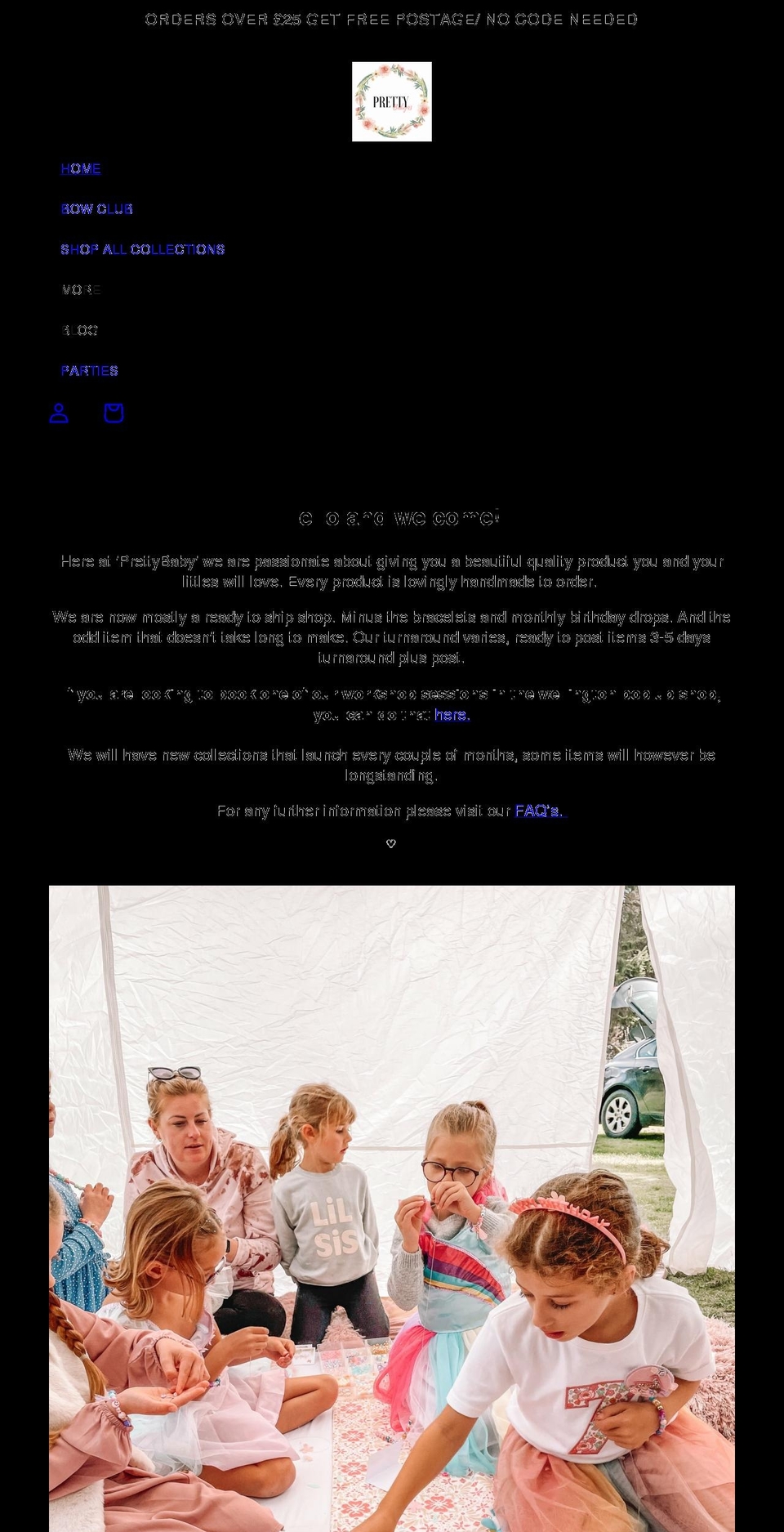 prettybaby93.co.uk shopify website screenshot