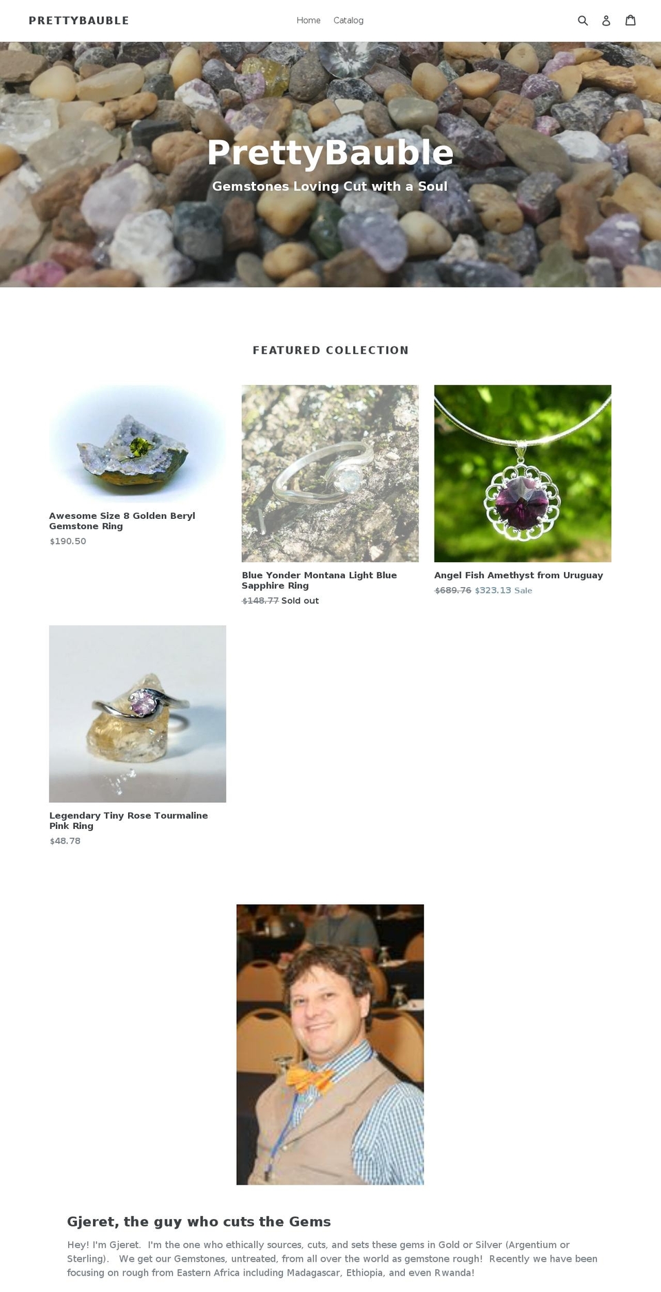 prettybauble.com — Shopify storefront screenshot