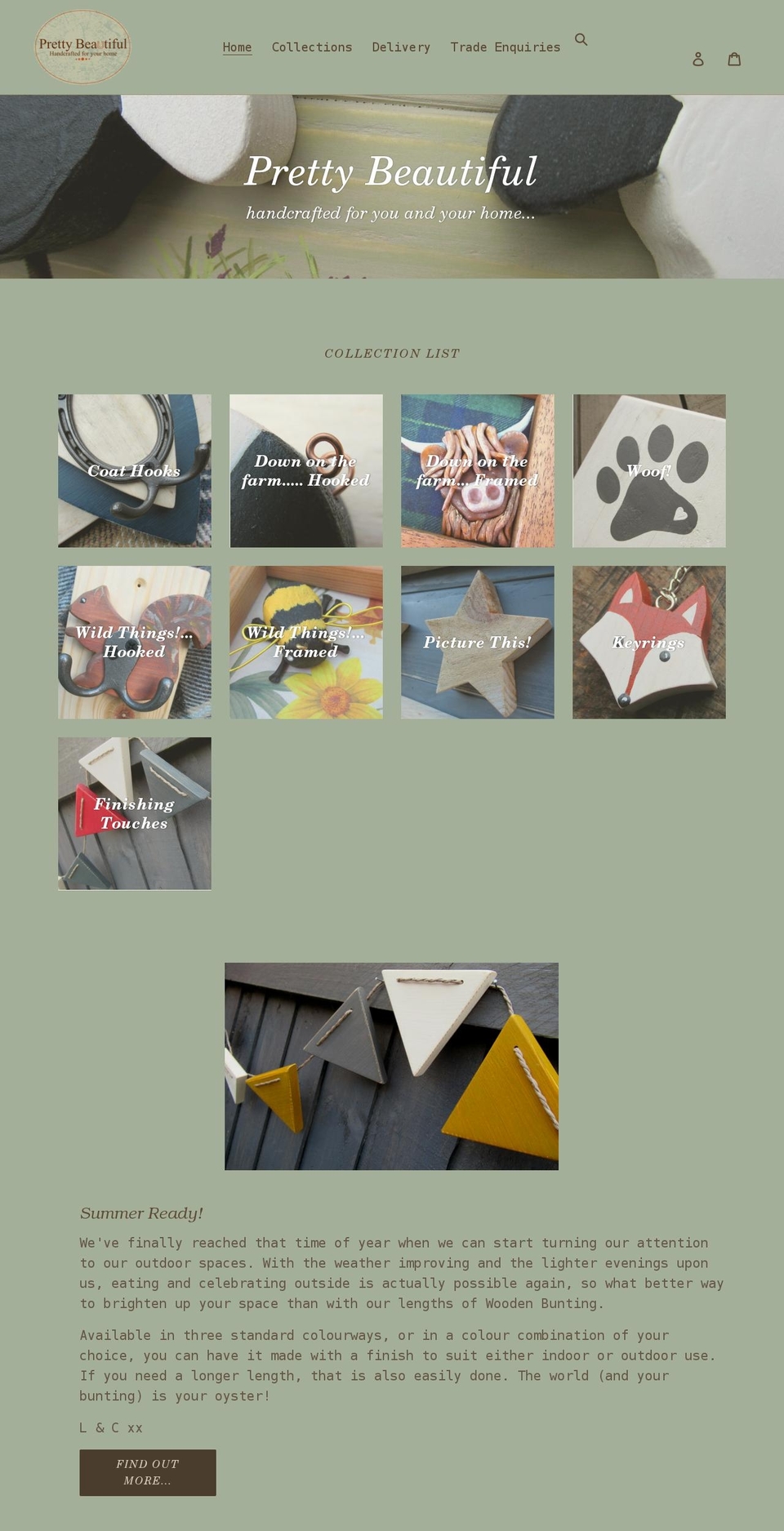 prettybeautiful.co.uk shopify website screenshot