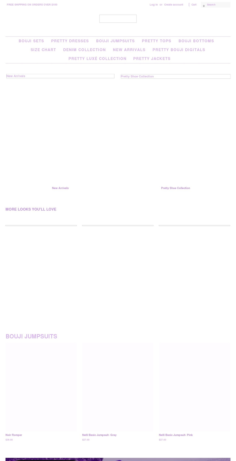 prettyboujiboutique.com shopify website screenshot