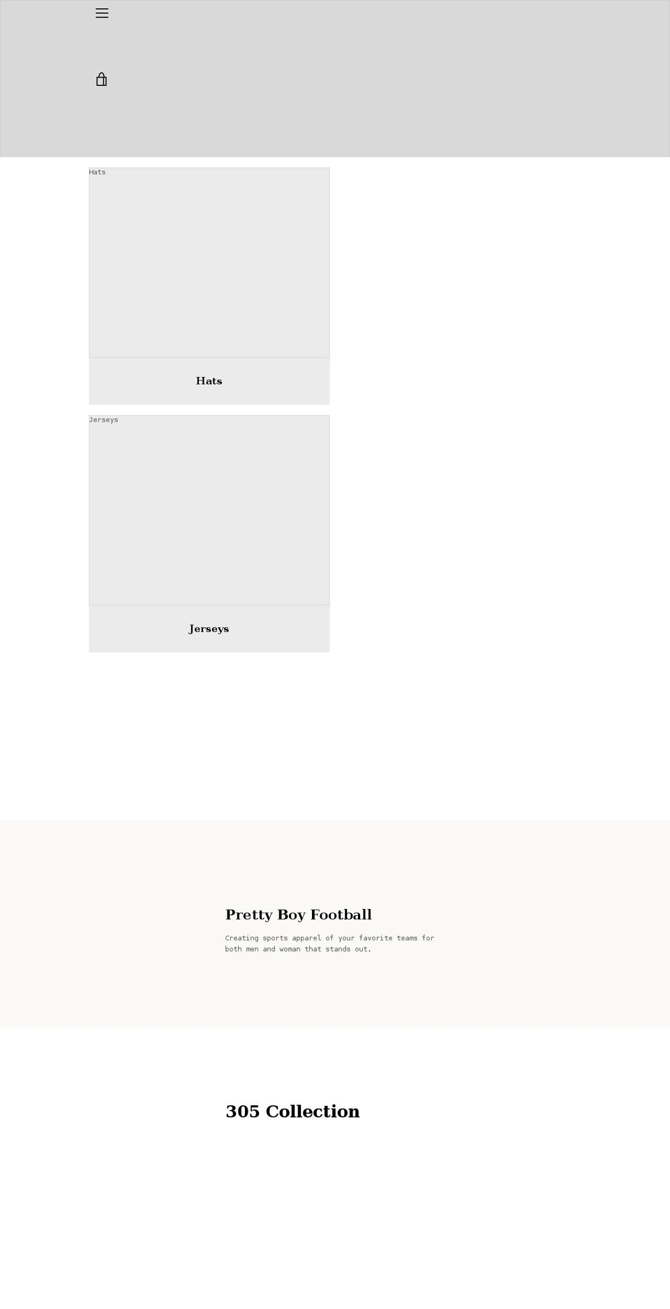 prettyboyfb.com shopify website screenshot