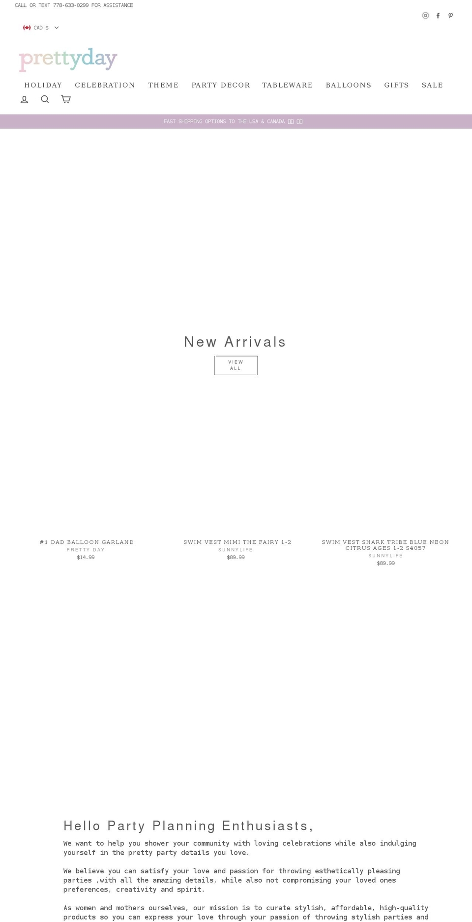 prettyday.com shopify website screenshot