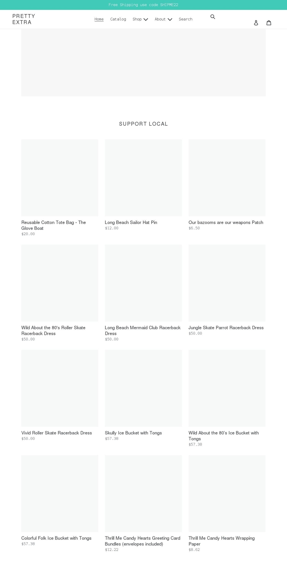 prettyextra.com shopify website screenshot